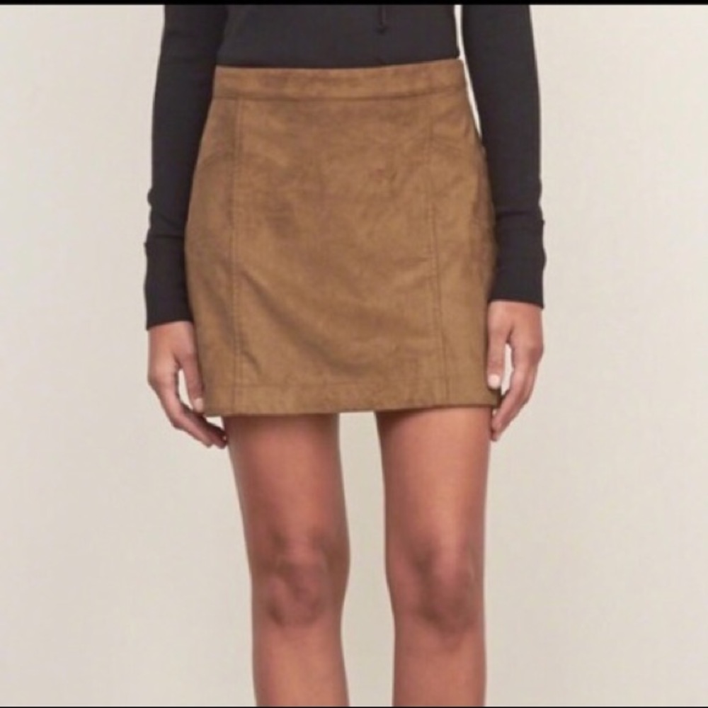 Faux suede Abercrombie mini skirt
